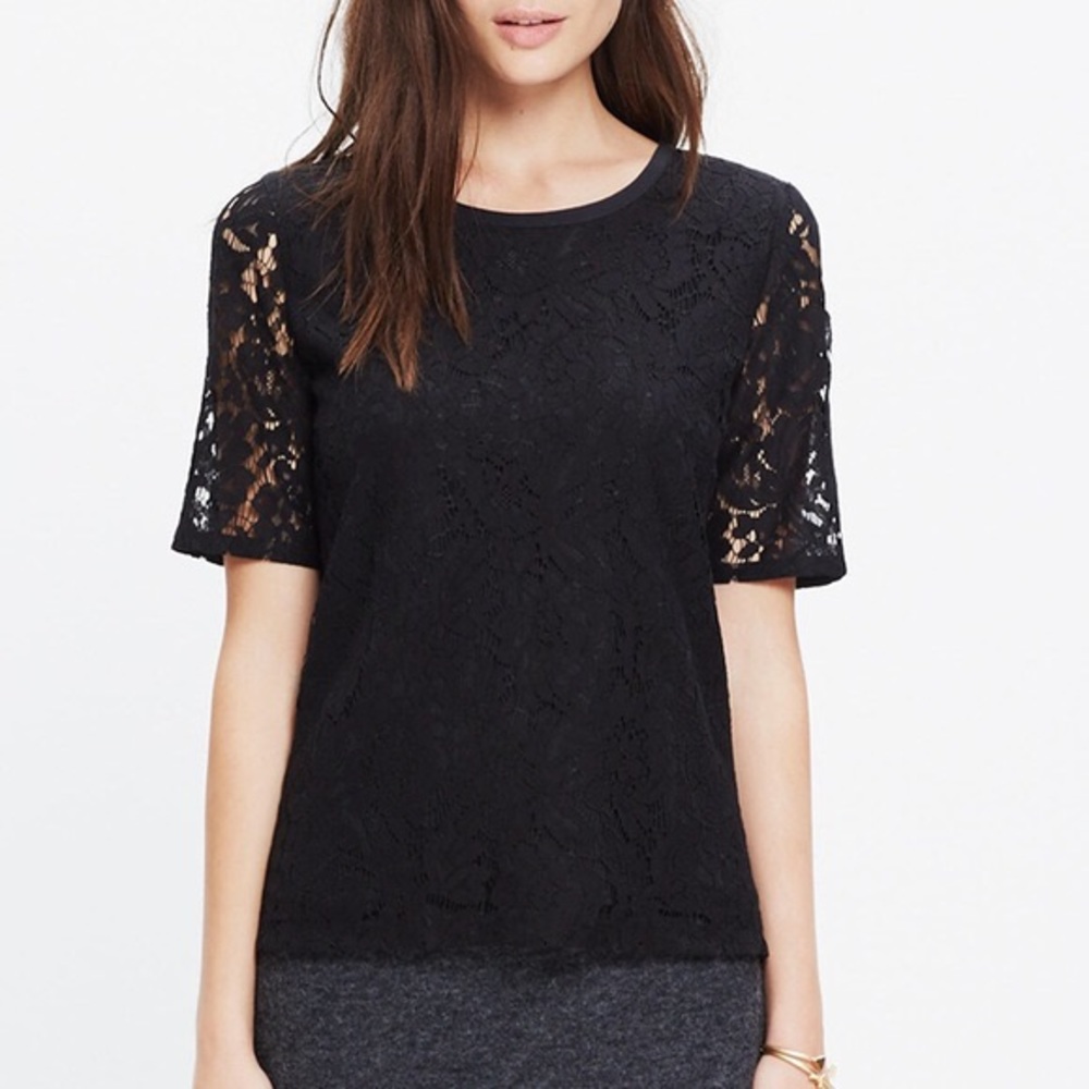 NWT✨ Madewell Lace Refined Tee